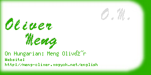 oliver meng business card
